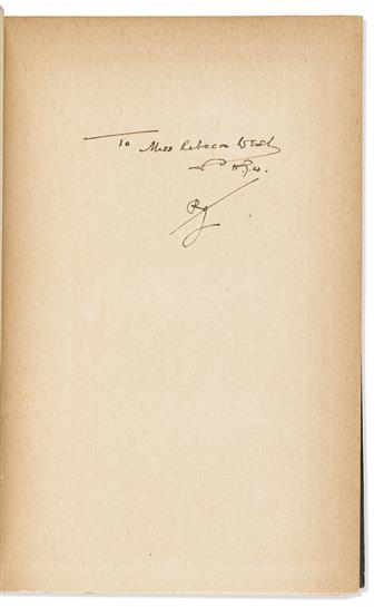 WELLS, H.G. Group of 14 books Inscribed and Signed, "H.G." or "J[aguar]," to Rebecca West ("Rebecca" or "Panther") or her son Anthony.